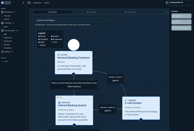 Visual C4 architecture App Screenshot