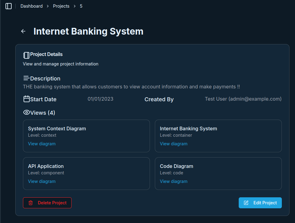 Project Description View